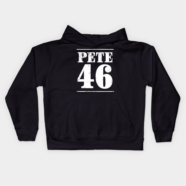 Mayor Pete Buttigieg could just become the 46th President in 2020. Distressed text version. Kids Hoodie by YourGoods